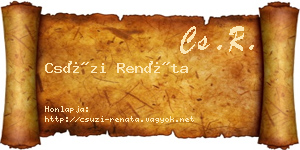 Csúzi Renáta névjegykártya
